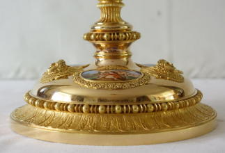 Solid silver gilt antique French Chalice.